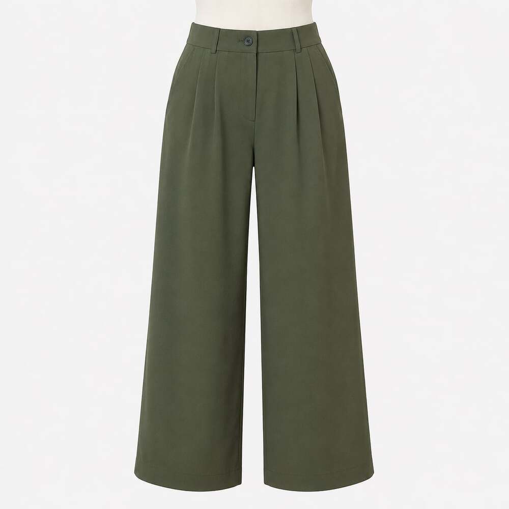 LOFT Versa Wide-Leg Pleated Pants